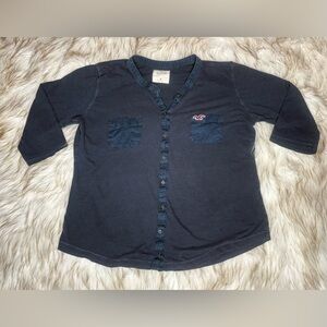Hollister Dark Blue Button-Down Shirt